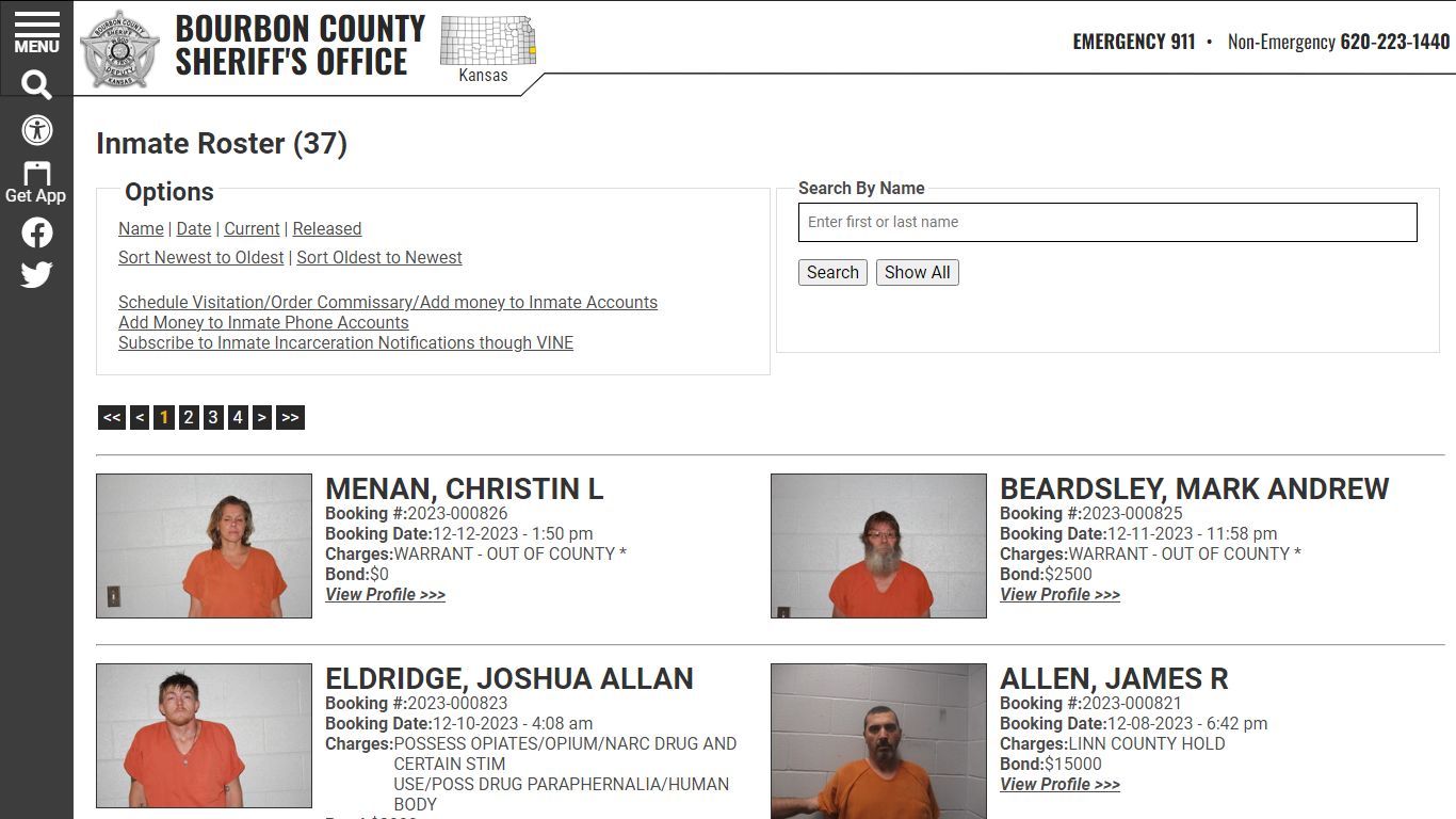 Inmate Roster - Bourbon County KS Sheriff’s Office